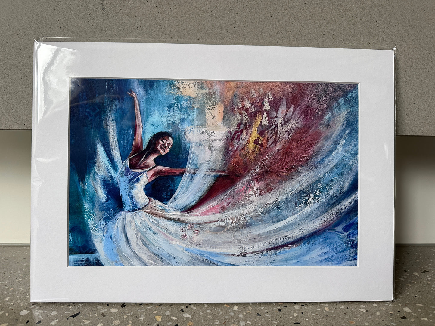 The Moment She Let Go A4 Print in A3 Mount