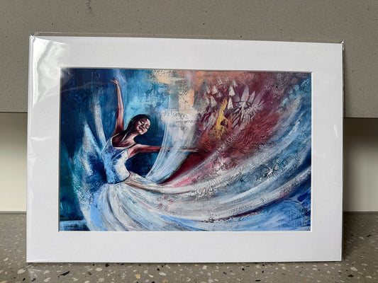 The Moment She Let Go A4 Print in A3 Mount